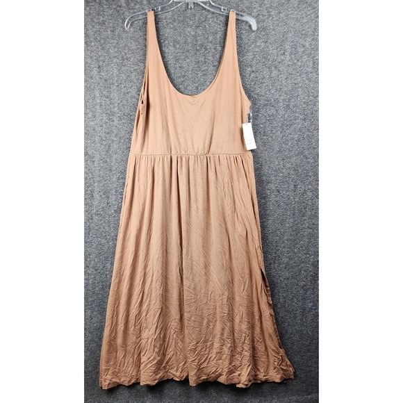 a new day Dresses & Skirts - A New Day Maxi Dress Women XL Brown Knit Sleeveless Pockets 60W744 NEW